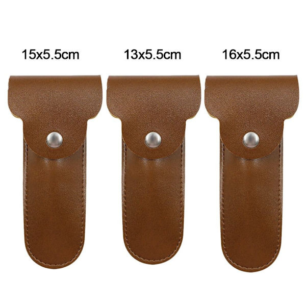 Rakhyvel i läder CASE 13x5.5cm