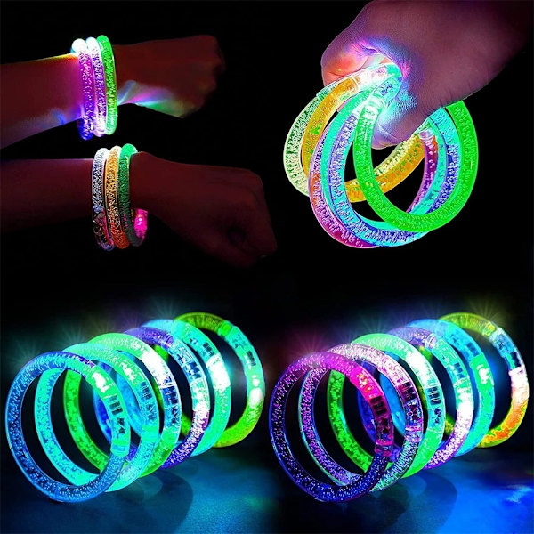 10stk LED-armbånd Glow Bangle TRANSPARANT transparent