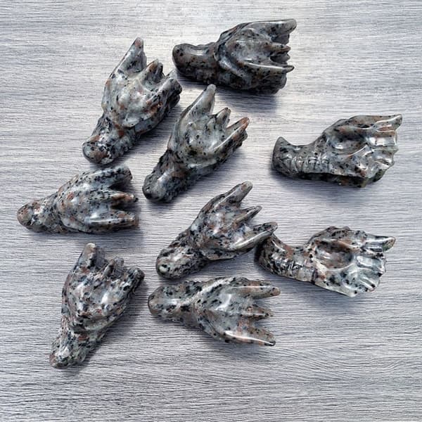 Dragon Flame Stone Udskårne Figurer Dyrestatue