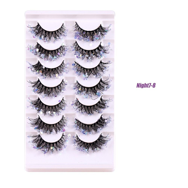 7 Par Glitter Lashes Night Luminous False Eyelashes NIGHT7-8 Night7-8