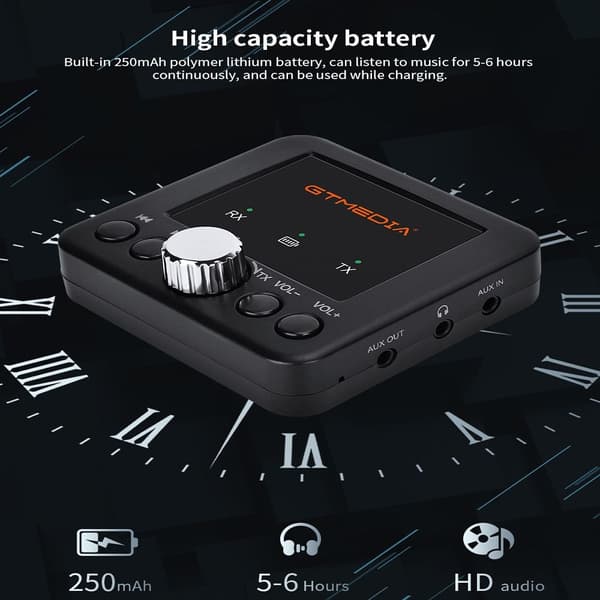 Bluetooth Audio Adapter GTMEDIA RT05 Modtager Sender