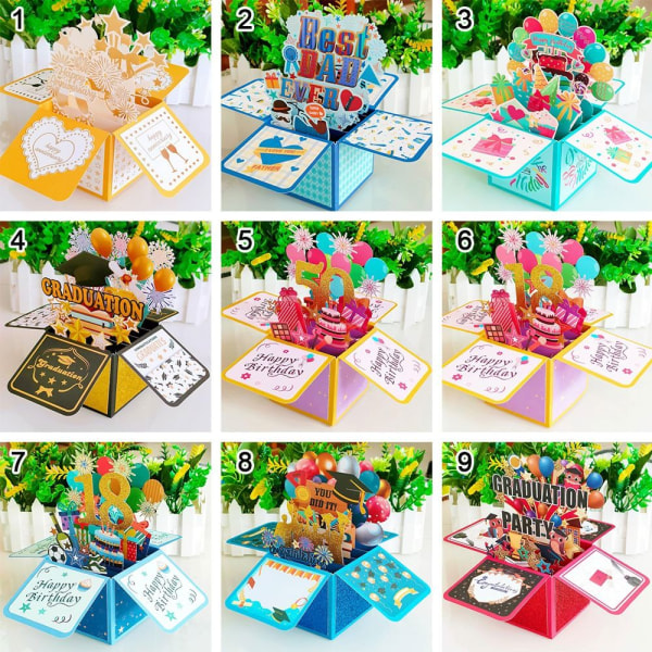 3D pop-up buket papirblomster 2 2 2