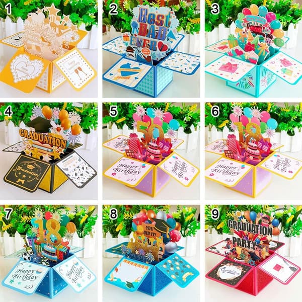 3D pop-up bukett papirblomster 2 2 2