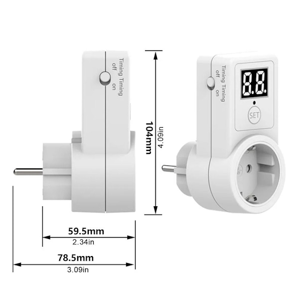 EU Countdown Switch Timing Socket Countdown Timer