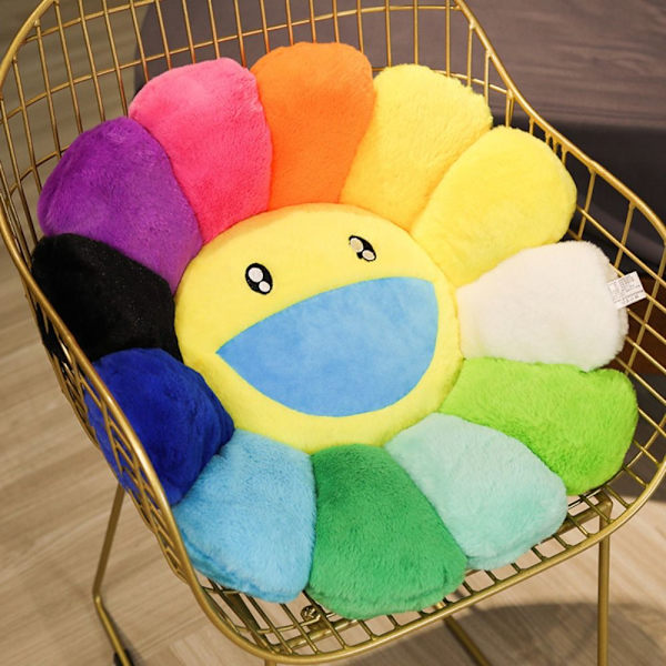 Smiley Face Solblad Kudde Kudde MULTICOLOR 60CM multicolor 60cm