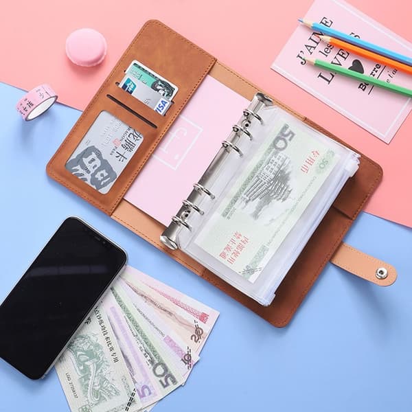Budsjettperm Notebook Bill Organizer BLÅ blue
