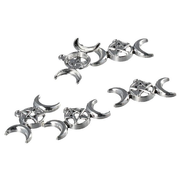 Moon Goddess Pendant Charms Pentagram Moon Charms Triple Moon