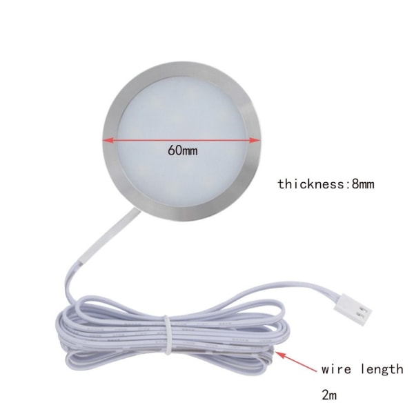 Underskapslys LED Puck Light EU-3STK-HVIT LYS EU-3PCS-White Light