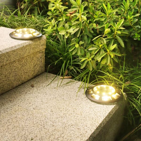 4 kpl Solar Ground Light LED aurinkolamppuja 4 KPL WHITE LIGHT WHITE 4PcsWhite Light