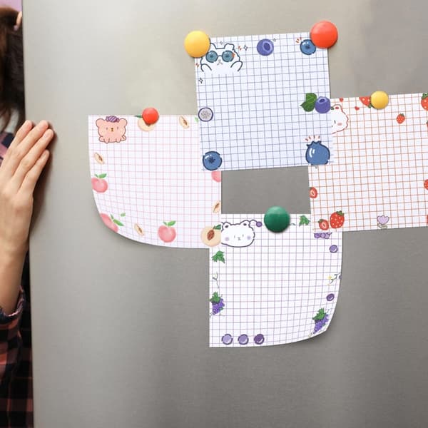 6 tyynyä Sticky Notes Itsekiinnittyvä kiinteä hedelmämuistilappu