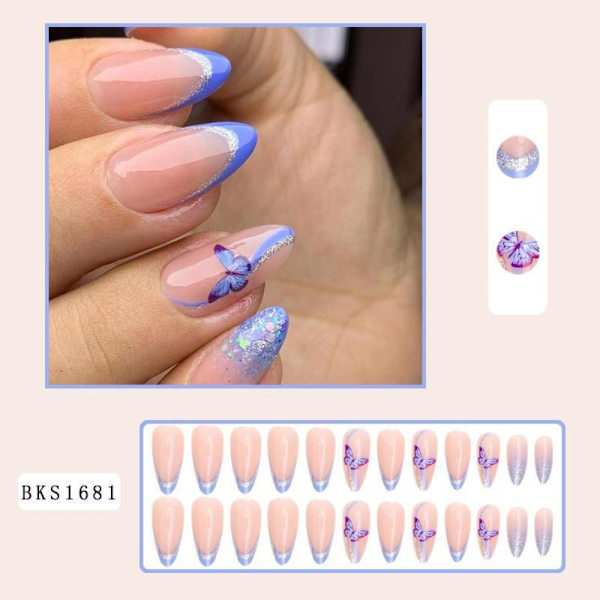 Almond Fake Nails False Nail 2 2 2