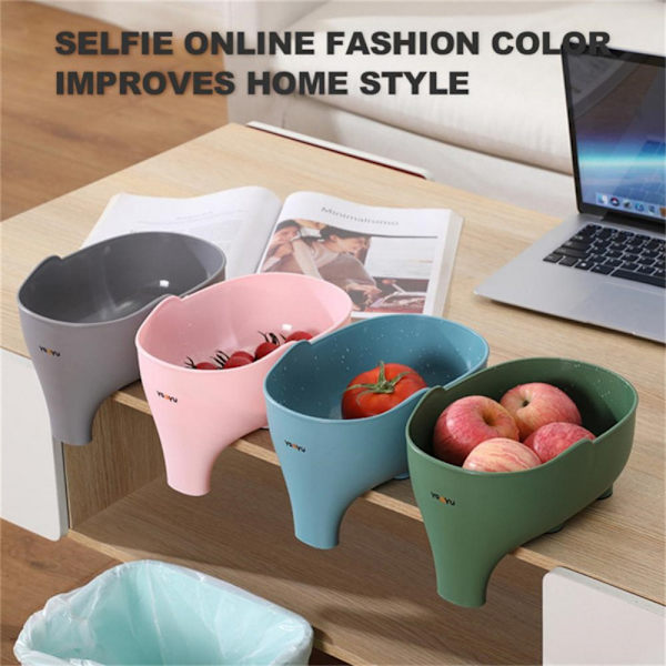 Elephant Drain Basket Hedelmä- ja vihanneskori VIHREÄ green