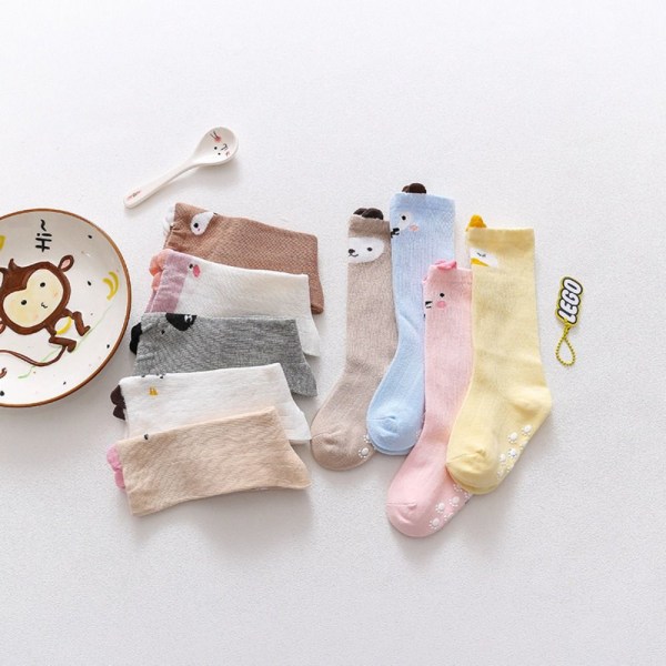 1 Par Fox Baby Sock Toddler långa strumpor KAFFE Coffee