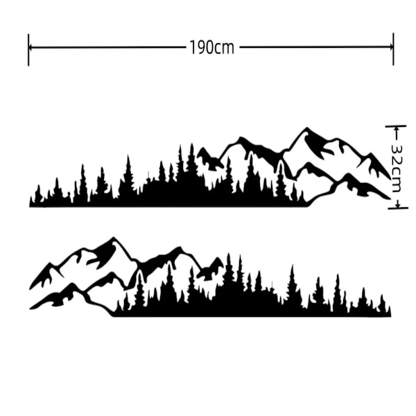 Rv Camper Decals Jeep Body Decals MUSTA 190X32CM Black 190x32cm