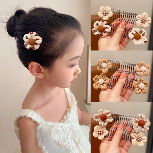 2kpl Invisible Broken Hair Comb Flower -hiusklipsi 3 3 3