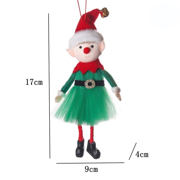 Christmas Elf Doll Boy Girl Xmas Tree Ornaments Pendant B-BOY