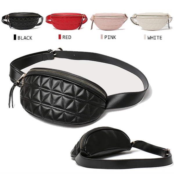 Fanny Pack bröstväska med justerbar rem SVART black