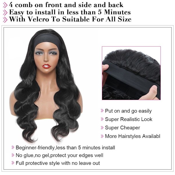 Pannband Wig Wave Wig 6 6 6