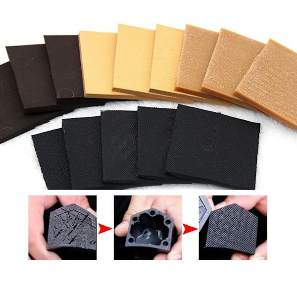 Sko Reparere Gummi Sålebeskytter SVART 60X60X5.2MM Black 60x60x5.2mm