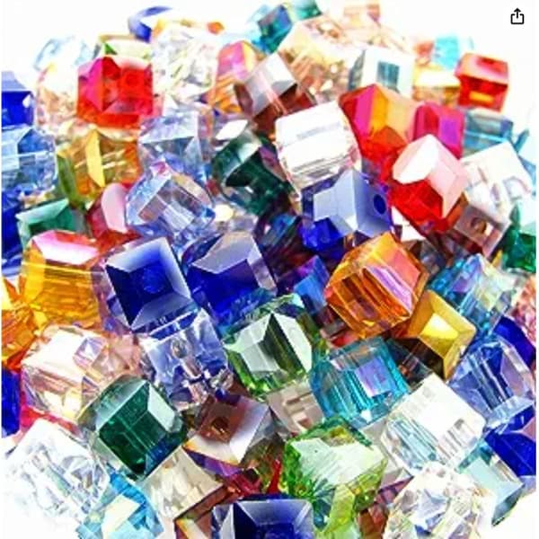 Square Cube Crystal Beads Syntetiska Crystal Beads