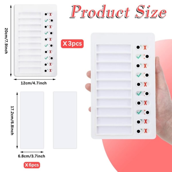 3 stk Blank Checklist Board Blank Erstatningspapirer To Do List