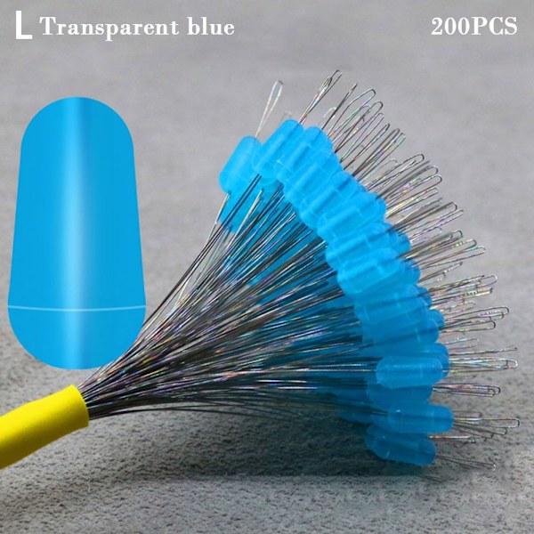 600st 100 grupper Fiskebobberpropp gummiböna LTransparent blue