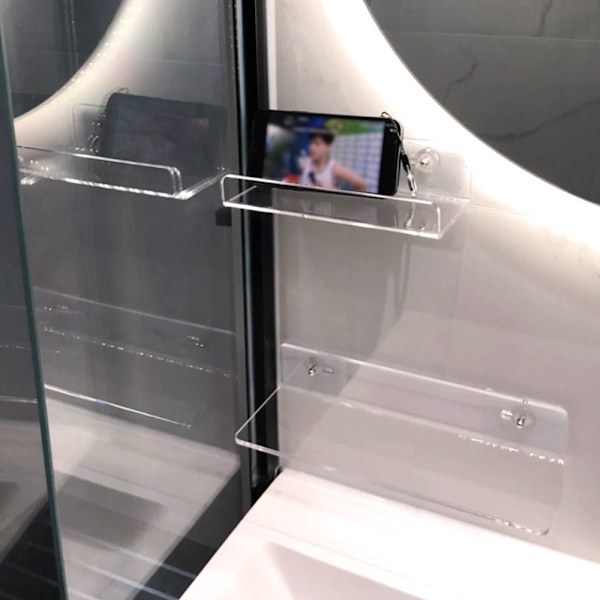 Badeværelse Transparent Hylde Opbevaringsstativ 10X10CMFLAT FLAD 10x10cmFlat