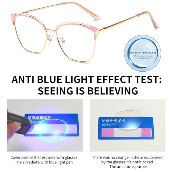 Anti-Blue Light Glasses Pyöreät silmälasit PINK Pink