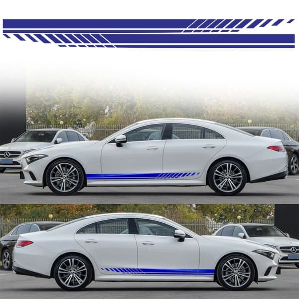 1Pari autotarra Auto Side Stripe RAINBOW Rainbow