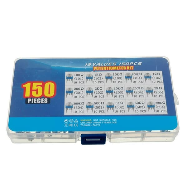 150 STK Potensiometer Variabel Resistor Potensiometer Sortiment
