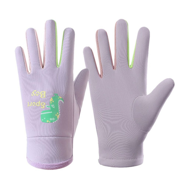 Helfingerhandskar Skidhandskar för barn LILA L purple L