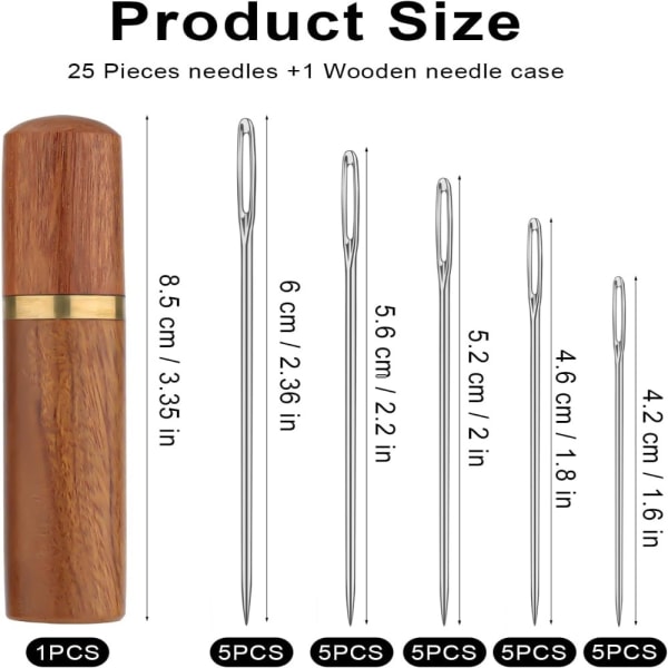 1 Set nålar nålträdare för handsömnad