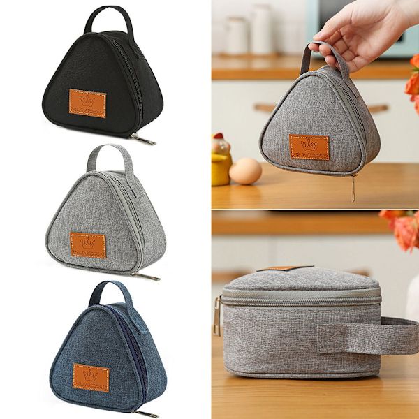 Bärbar triangulär isoleringsväska Bärbar matkasse Grey