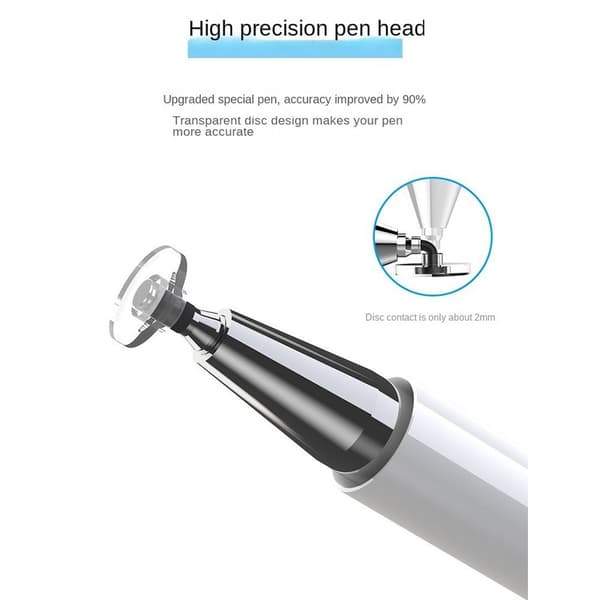 1 STK Disc Kapasitiv Penn Touch Screen Pen SORT SORT Black