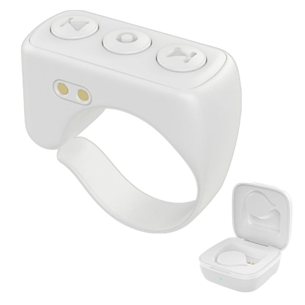 Bluetooth Fjärrkontroll Ring Fjärrkontroll VIT White