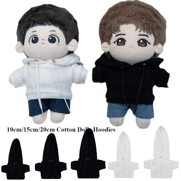 Handgjorda Hoodies Sweatshirt Outfits SVART 20CM Black 20cm