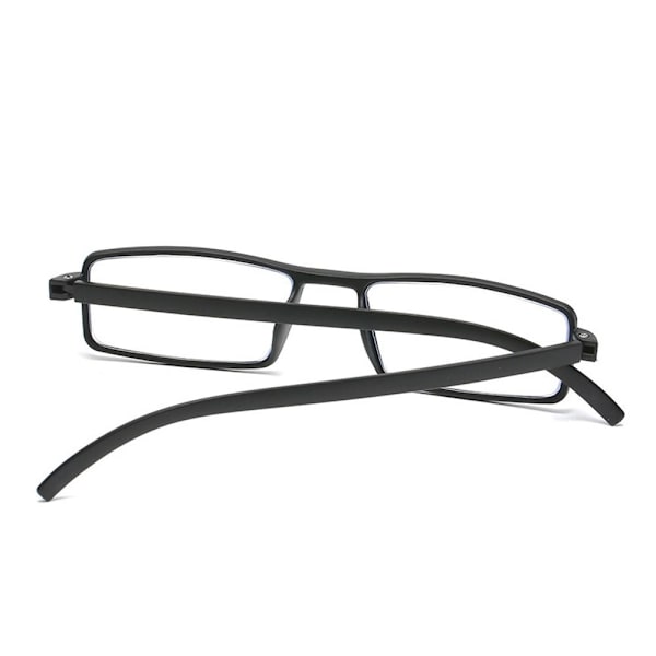 Anti-blåt lys læsebriller Firkantede briller SORT Black Strength 350