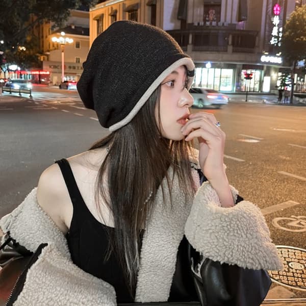 Cap Knitted Hat COFFEE coffee