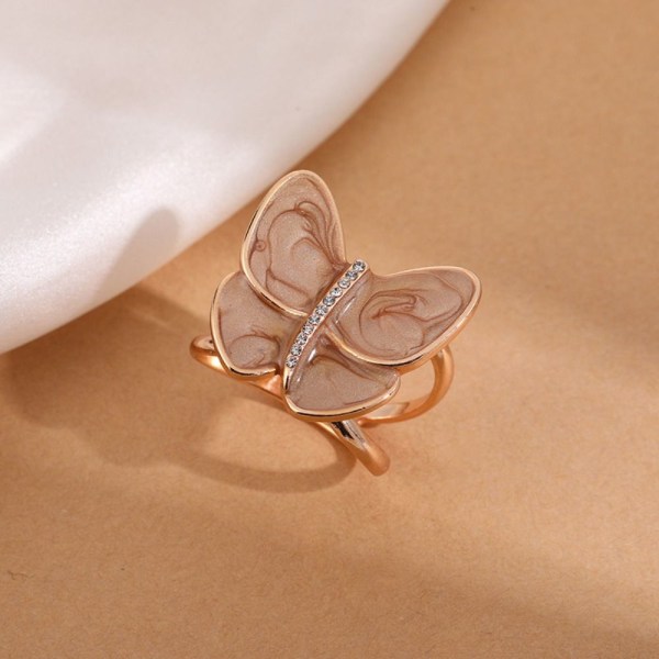 Butterfly huivi solki tekojalokivi huivi rengaspidike KHAKI 28mm khaki 28mm-28mm