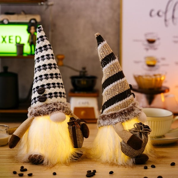 Hehkuva Gnome Christmas kasvoton nukke B B B