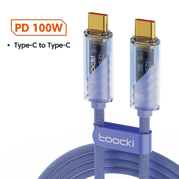 Mobil Datakabel Ladekabel 2M100W BLÅT 100W BLÅT 2m100W Blue