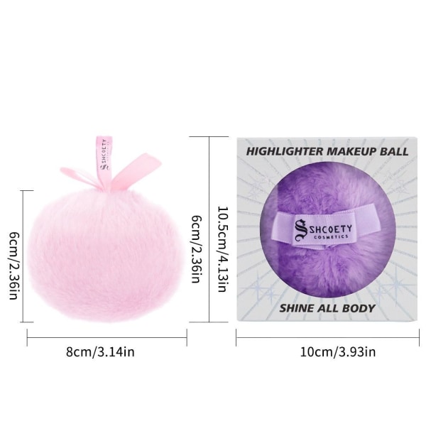 Pehmo Makeup Ball Meikkipuuteri Puff PINK pink