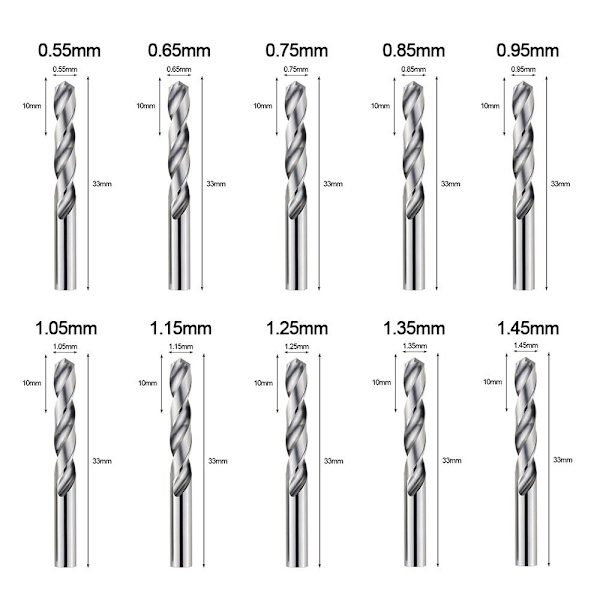Twist Drill Bit Tungsten Steel Drill 0,65MM 0.65mm