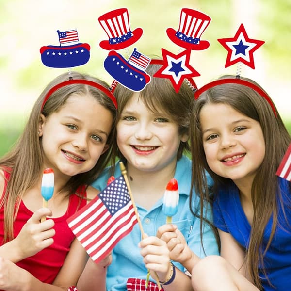 8 stk Independence Day Hodeplagg Flagg Hårbånd Hårbøyler 8pcs
