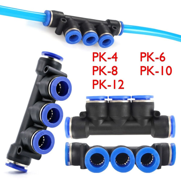 3 stk Quick Release Connector Pneumatiske fittings 3 STK PK-12 3 STK 3pcs PK-12