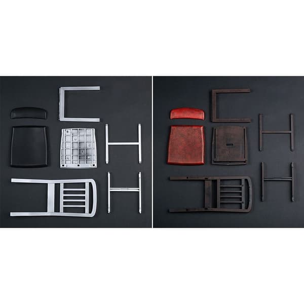 1/6 Miniature Stol Soldat Samlet Stol SORT Black