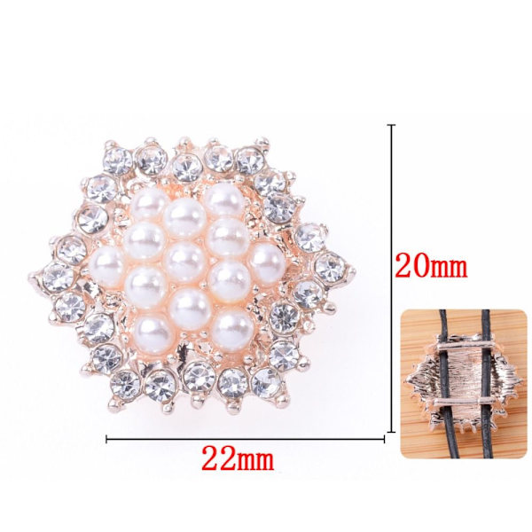 10 STK Pearl Button Rhinestone-knapper 1 1 1