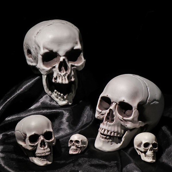 1 ST Skull Head mänskligt skelett Halloween rekvisita A-15X16X22CM A-15x16x22cm