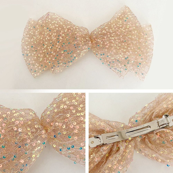 Båge Hårklor Bow-Knot Hårklämmor BEIGE beige