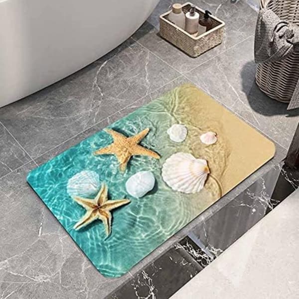 1 stk Strandtepper Badekarmatte Seashell Badematte 1 Pcs